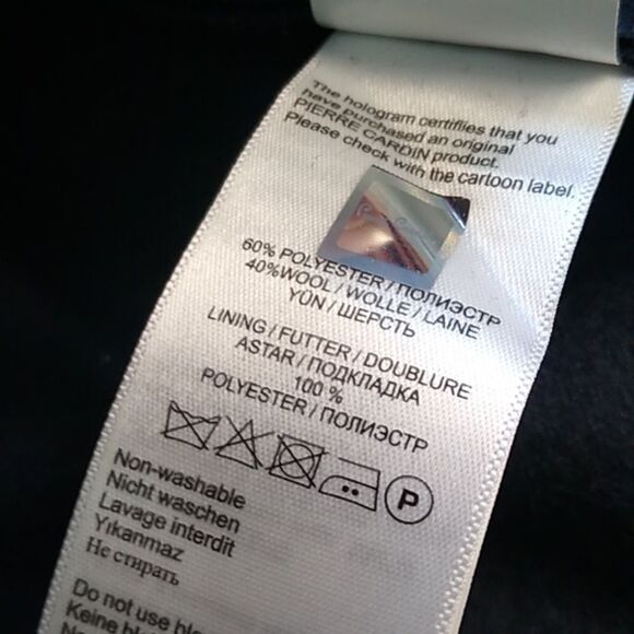 Pierre Cardin Wool Blend Gold Tone Zipper Front Burgundy/Navy Midi Dress - Picture 10 of 13